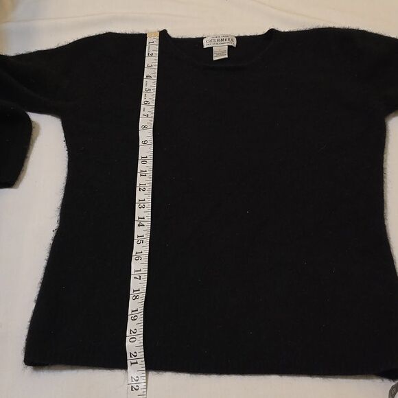 Sutton studio Bloomingales 100% Cashmere black longsleeve classic large - Picture 5 of 8